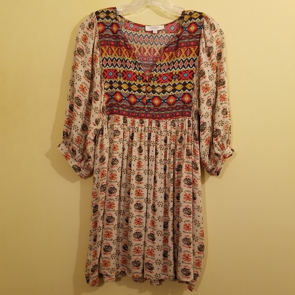 Umgee Free Spirit Dress Boho Babydoll Tribal Aztec - Picture 10 of 11